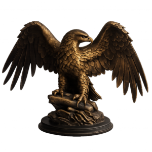 Estatua de Águia Ouro Envelhecido