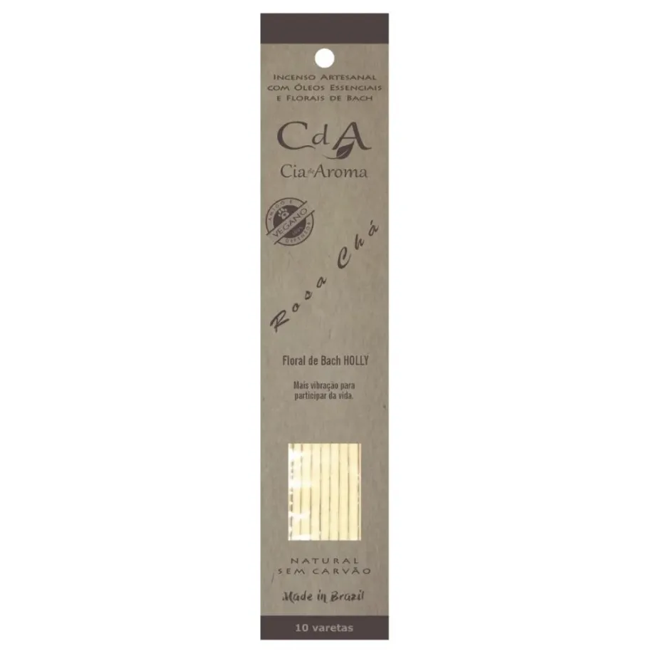Incenso Cia de Aroma Natural Vareta - Rosa Chá